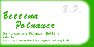 bettina polnauer business card